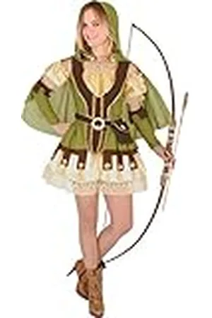 CIAO Robin Lady kostuum dames (eenheidsmaat volwassenen), groen/bruin, meisjes, Groen/Bruin, Eén maat