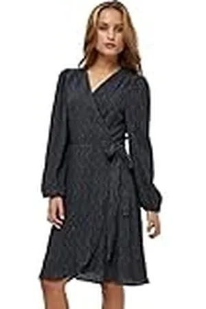 Peppercorn Dames Helena wikkeljurk, zwart, XS
