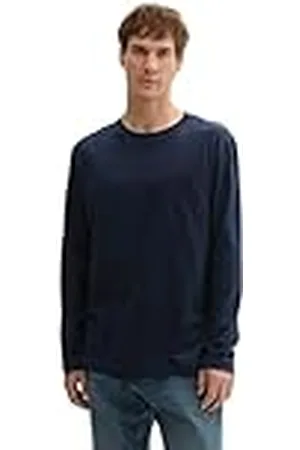 TOM TAILOR Heren T-shirt met lange mouwen, , L