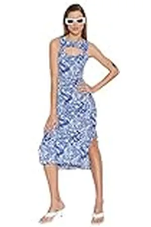Trendyol Vrouw Bodycon Slim fit gebreide jurk, marineblauw, L, , L