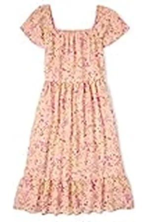 The Childrens Place Bijpassende jurken voor familie, mama en mij, casual jurk, abrikoos, bloemen, volwassenen, L meisjes, , L