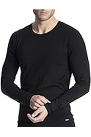 Calida Cotton Code shirt met lange mouwen voor heren, met, zwart, 50 NL