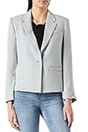 Armani Exchange Dames Contrast Buttongaten, Short Single Breasted Blazer, , 38 NL