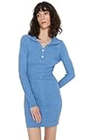 Trendyol Vrouwen Midi Shift Regular Knitwear Jurk, , L