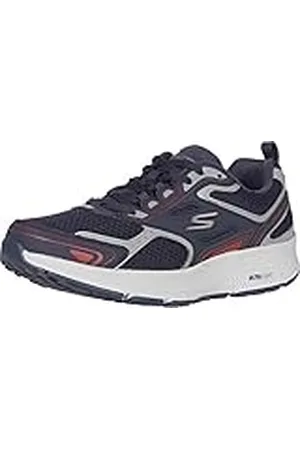 Skechers Gorun Consistent voor heren - prestatiegerichte atletische train-, hardloop-, wandel- en sportschoen met luchtgekoeld schuim, marine/Rood, 42 EU