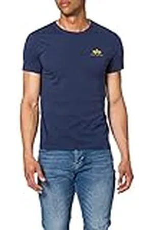 Alpha Industries Basic T T-Shirt met Kleine logo voor mannen New Navy