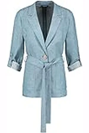 Taifun Dames 330324-11157 Blazer, Light Blue Denim, 42, , 42