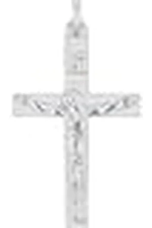 Amor Motief Hanger 925 Sterling Zilveren Unisex Dames/Heren Hanger, 3,5 cm, , Kruis Met Corpus, Wordt Geleverd In Sieraden Geschenkverpakking, 2017519
