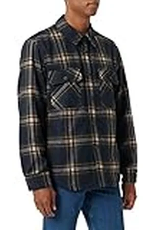 QS by s.Oliver Herenjas met lange mouwen, Donkerblauwe ruit, XL