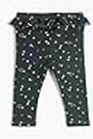 Koton Babygirls Ruffled Flower Printed Detail Cotton Leggings, , 18-24 Monate