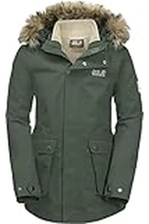 Jack Wolfskin Unisex kinderen Elk Island dubbele jas, tijmgroen, 116