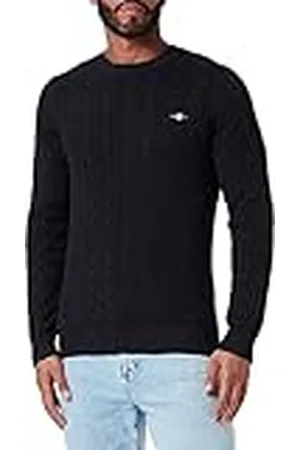 GANT Cotton Cable C-neck Pullover trui heren, , XXL