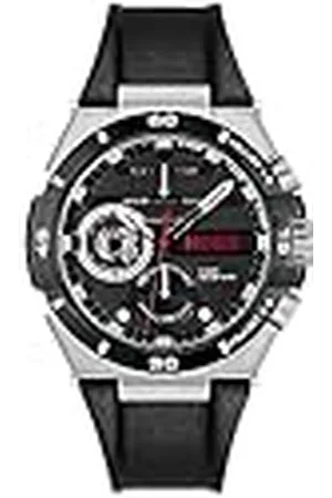 HUGO BOSS Analoog multifunctioneel kwartshorloge voor heren, #Wild Collectie met roestvrijstalen of lederen armband, , Leer