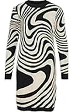 Object Dames Objray L/S Knit Dress AOP Noos gebreide jurk, , XS
