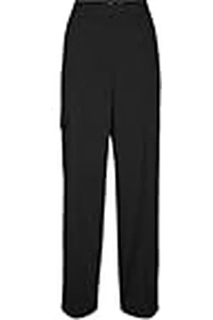 VERO MODA Bestseller A/S VMZELDA HR Straight Cargo Pant NOOS damesbroek, zwart, 40/32, , 40W x 32L
