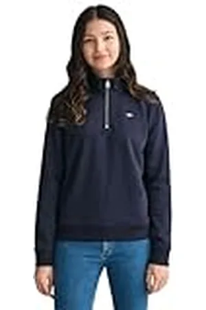 GANT Uniseks sweatshirt voor kinderen met halve rits, , 158-164