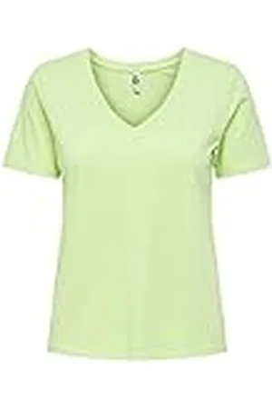 JDY Dames FAROCK S/S V-hals TOP JRS NOOS T-shirt, Paradise Green, M, , M