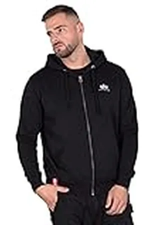 Alpha Industries Basic Zip Hoody SL Sweat met capuchon voor heren Black