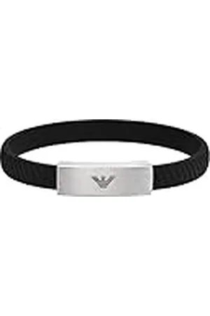 Emporio Armani Armband voor Mannen, Roestvrij Staal ID Armband, Lengte: 185-195mm, Breedte: 30mm, Hoogte: 9mm, EGS2996040