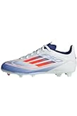 adidas F50 League Voetbalschoenen Firm Ground, Cloud White/Solar Rood/Lucid Blauw, 4.5 UK, Wolk Wit Zonne Rood Lucide Blauw, 37 1/3 EU