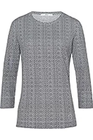 Brax Damesstijl Carina Cotton Modal Minimal Print Shirt, , 40