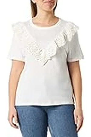 Garcia Dames T-shirt met korte mouwen, gebroken wit, L, , L