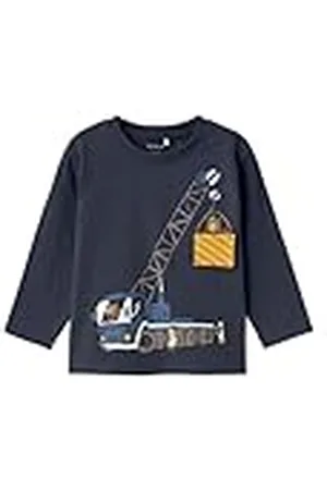 NAME IT Jongens Nmmniall Nreg Ls Top Box Shirt met lange mouwen, , 110