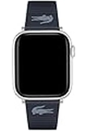 Lacoste Unisex Apple Watch-bandje van siliconen, metaal en leer, , Large, Modern