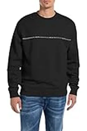 Replay Heren sweatshirt regular fit met ronde hals, , XS