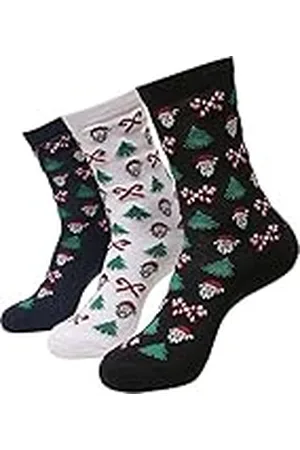Urban classics Unisex Grumpy Santa Christmas 3-pack sokken, , 43-46 EU