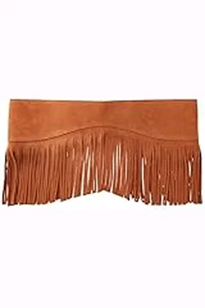Pinko Love Berry Woven Belt Suede Wo damesriem - bruin - M