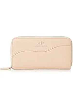 Armani Exchange Dames Essential Wave, Silver Logo Bi-Fold Wallet, Sunrise, , Eén maat