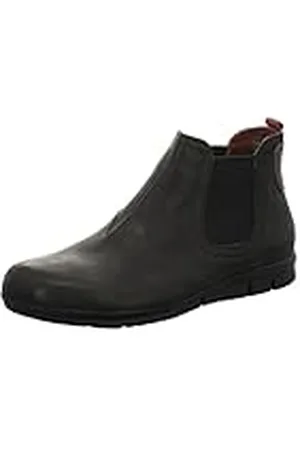 Think! Heren King_3-000648 leer gevoerde duurzame Chelsea boots, 000 zwart/combi, 41 EU