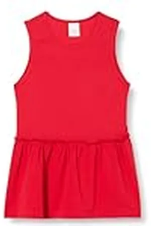 Green Cotton Alfa Rib Top T-shirt voor meisjes, , 110 cm