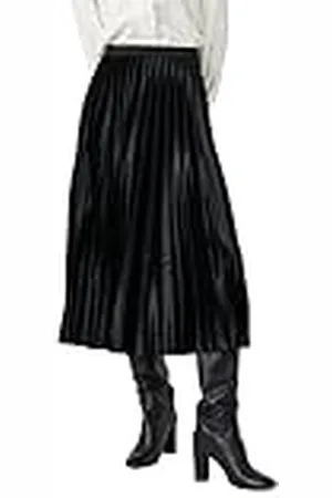 Koton Satijnen Geplooide Midi Rok voor dames, , XS