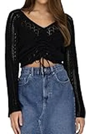 ONLY Gebreide damestrui, normale pasvorm, ronde hals, pullover, , M