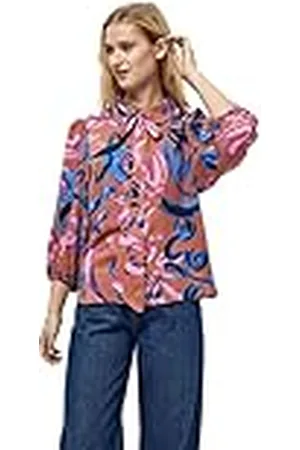 Minus Dames Talia Blouse, Magenta Bloemenprint, 6