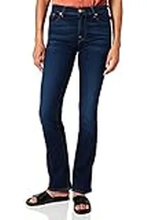 7 for all Mankind Dames Bootcut Rinsed Blue Jeans