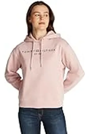 Tommy Hilfiger Dames MDRN REG CORP LOGO HOODIE WW0WW43598 Pullover Hoodie, Roze, XL, Roze (mistig roze), XL