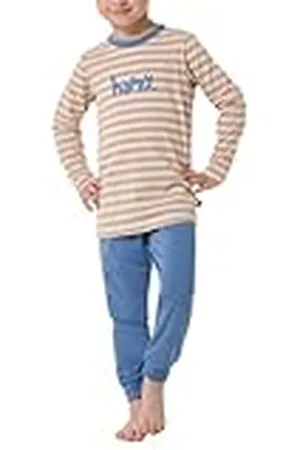 Schiesser Jongenspyjama lang-Natural Love Pyjamaset, crème_182566, 92, , 92 cm