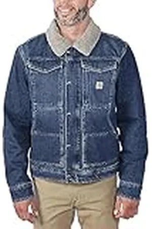Carhartt Heren overgangsjas Relaxed Fit Denim Sherpa-Lined, kleur: beech, maat: S, , S