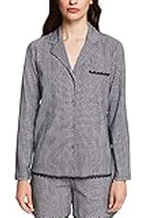ESPRIT Bodywear dames bedrukt katoen LACE SUS s.Shirt_a_l pyjama-bovenstuk, marineblauw 3, 36