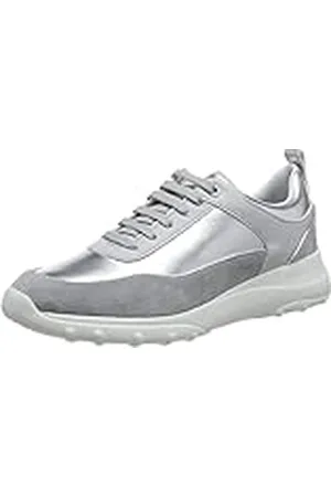 Geox D ALLENIEE Sneakers voor dames, zilver/parel, 39 EU, , 39 EU