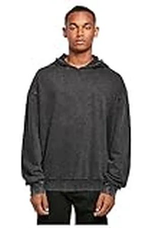 Build Your Brand Heren Acid Washed Oversized Hoody, capuchontrui voor mannen van katoen, verkrijgbaar in twee kleuren, maten XS-5XL, , 3XL