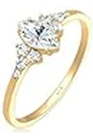 Elli Ring Dames Valentijn Marquise met Kristallen in 925 Sterling Zilver