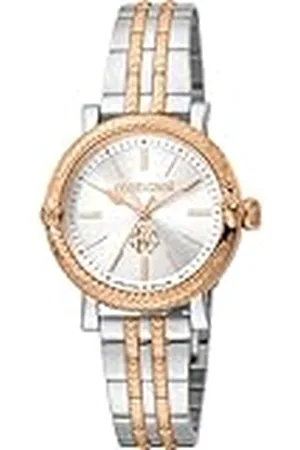 Roberto Cavalli By Franck Muller Dameshorloge analoog kwarts met roestvrijstalen armband RV1L193M0101, , modieus