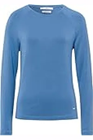 Brax Dames Style Carina eenvoudig shirt met lange mouwen in thermische kwaliteit sweatshirt, IceD Blue, 36