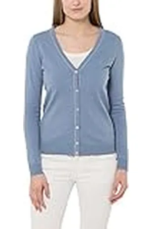 Berydale Damen Cardigan in modischen Pastell-Farben, Blau (Nähte Inside Out), L