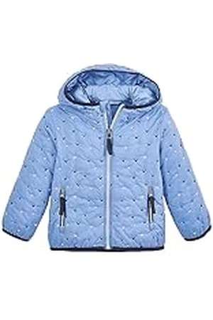 Killtec Kinderen Gewatteerde jas met 3D-effect en capuchon/outdoorjas FIOS 67 MNS JCKT, light denim, 86-92, 41585-000
