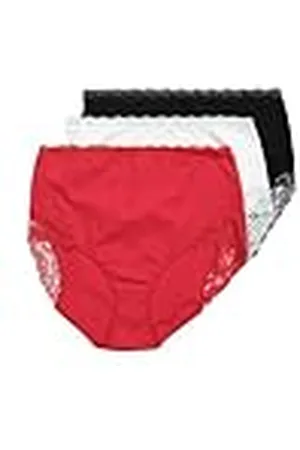 Ulla Popken Grote maten grote maten plus size maxislips, verpakking van 3 stuks, hoge taille, kant, , 54/56